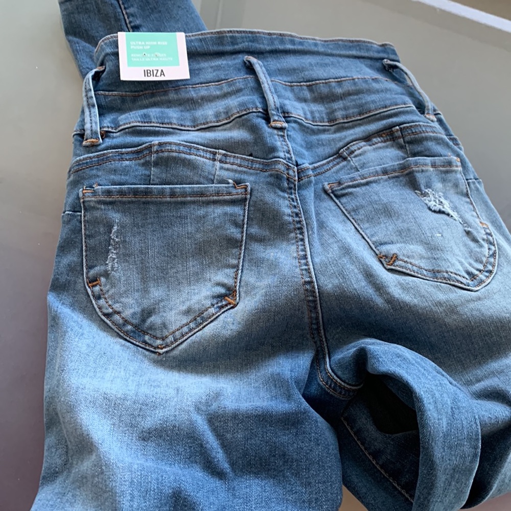 BNWT IBIZA Fit Jeans Denim Butt lifting Push Up Hi Waist Ultra Rise Skin… - Picture 12 of 12